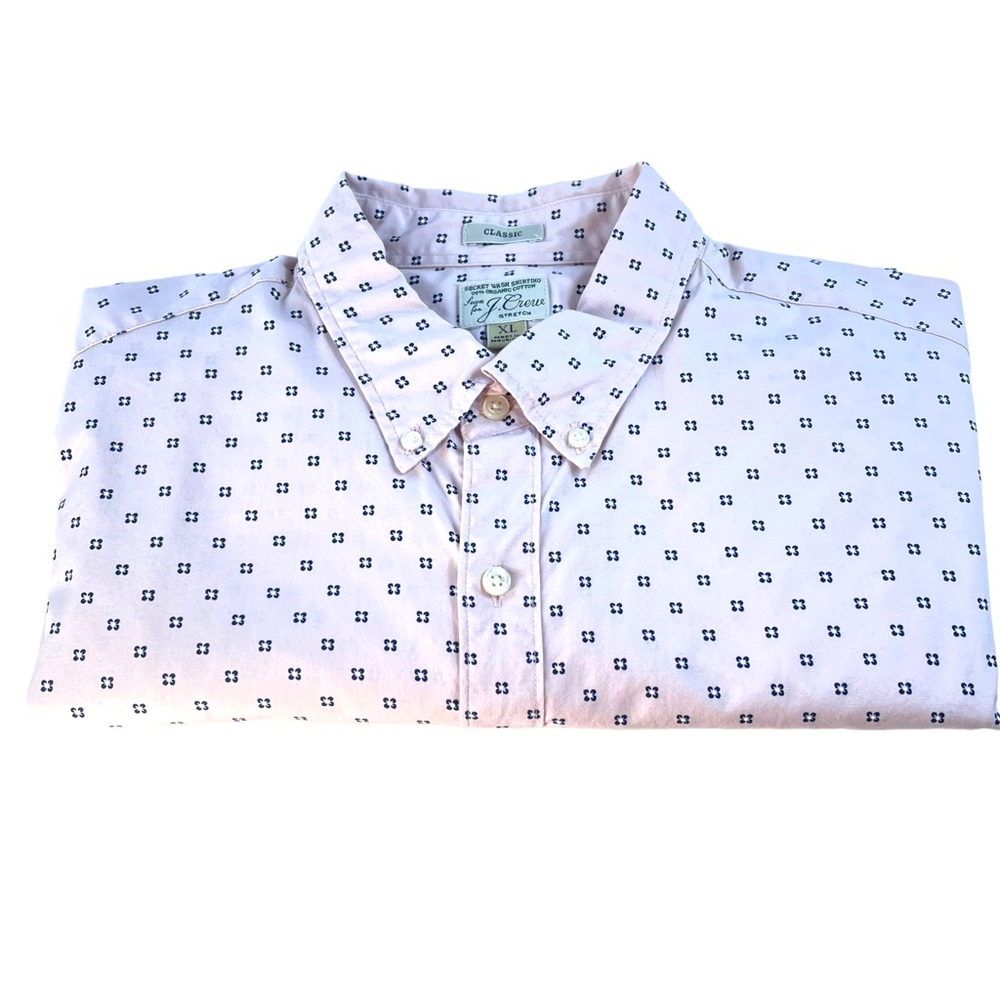 J. Crew "Secret Wash Shirting" Classic Fit Button Down Long Sleeve Pink Shirt XL